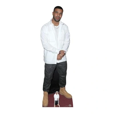 Afbeelding van Celebrity Standee Drake Levensgroot Karton Uitgesneden met Tafelblad Mini Uitgesneden, Multi kleur