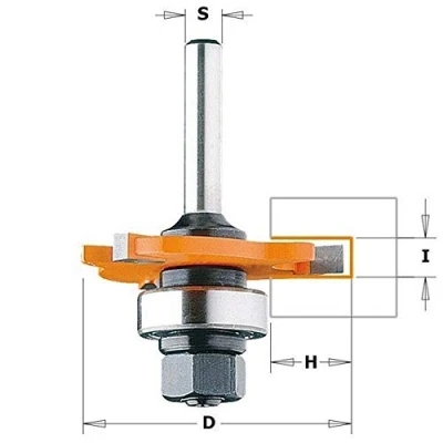 Afbeelding van Hm schijffrees 47,6 x 5 mm. met spindel+lager