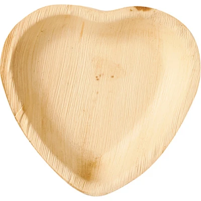 Afbeelding van Palmblad Servies Borden &quot;Pure&quot; &quot;Hart&quot; 155 x 30mm