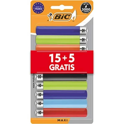 Afbeelding van BIC Maxi Vuursteen Aanstekers x15+5