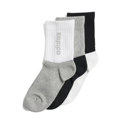 Afbeelding van adidas Uniseks Kind LINEAR KIDS CREW SOCKS 3PP, black/white/medium grey heather, 5 6 Years