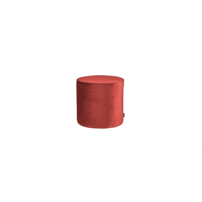 Afbeelding van Woood Sara poef hoog velvet raspberry Stof