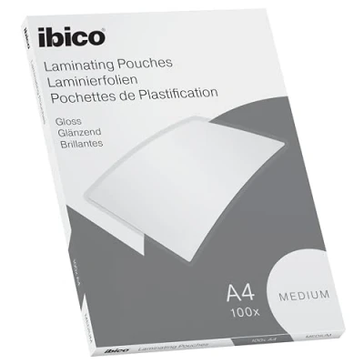 Afbeelding van Ibico Basics A4 Lamineerhoezen, Glanzend 100 micron Stuks Glashelder