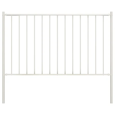 Afbeelding van Hekpaneel met palen 1,7x1 m gepoedercoat staal wit