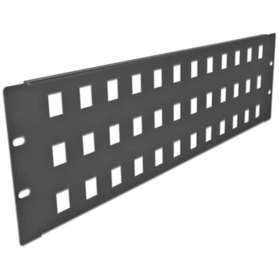 Afbeelding van Delock 19″ Keystone Patchpanel 48 Port 3 HE schwarz