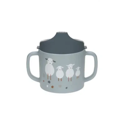 Afbeelding van Lässig drinkbeker tiny farmer blauw Cellulose Polypropyleen 11,5 centimeter x 7 10