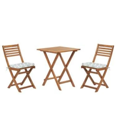 Afbeelding van Beliani Bistroset FIJI Lichte houtkleur acaciahout