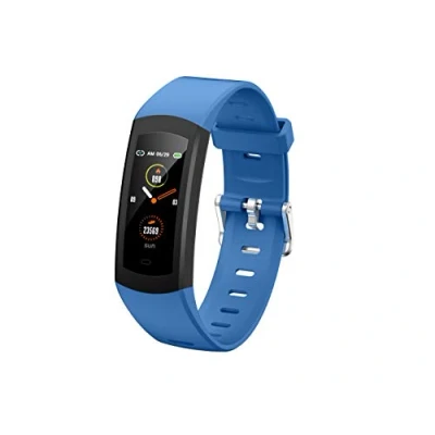 Afbeelding van novasmart runR ONE fitness tracker, activiteitentracker, smartband met kleurenscherm, hartslag en bloeddrukmetingen, slaapmeter, calorieënteller, stappenteller blauw