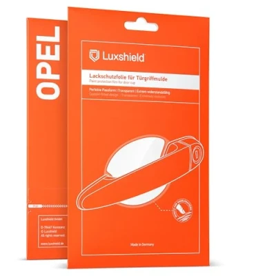 Afbeelding van Luxshield auto deurgreep uitsparing beschermfolie voor Opel Astra Sports Tourer L I 2022 2025 krasbescherming, lakbeschermingsfolie transparant glanzend