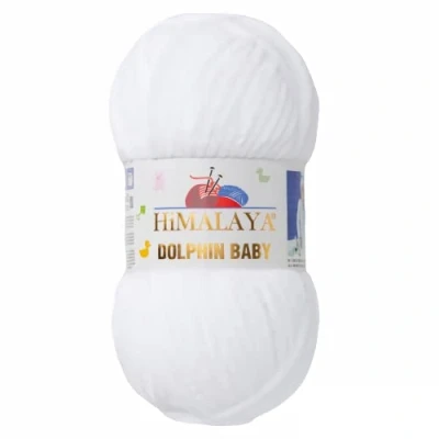 Afbeelding van Generic Breifijn Himalaya Dolfijn baby wol garen katoen breiwol voor breien haken (80301 wit)