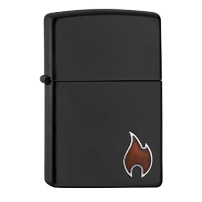 Afbeelding van Zippo 2007118 Stormaansteker, Little Flame, mini embleem Attached, zwart mat, navulbaar, in hoogwaardige geschenkdoos