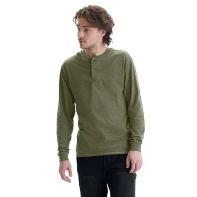 Afbeelding van Hanes Men&#039;s Long Sleeve Henley