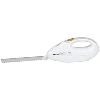 Afbeelding van Tefal 8523.31 Elektrisch mes (100 watt, 2 roestvrijstalen messen, geschikt voor diepvriesproducten) wit/grijs