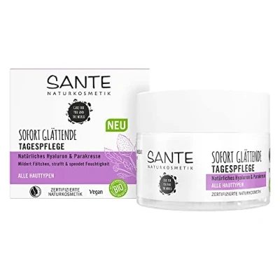 Afbeelding van SANTE Naturkosmetik Onmiddellijk gladmakende dagverzorging, natuurlijk hyaluronzuur en paracres