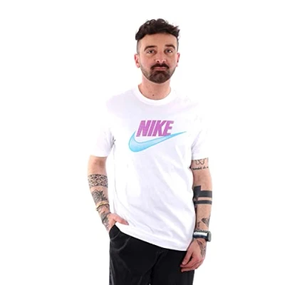 Afbeelding van Nike Sportswear TEE Futura Tshirt print, Heren, Maat: Small, White