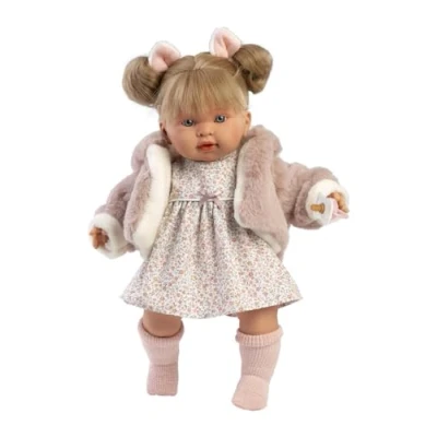 Afbeelding van Llorens Pop Alexandra Llorona Met roze vestje 42cm