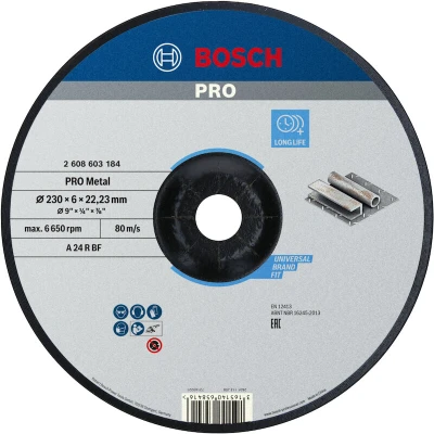 Afbeelding van Bosch Accessoires Afbraamschijf gebogen Standard for Metal A 24 P BF, 230 mm, 22,23 6,0 mm 1 stuks 2608603184