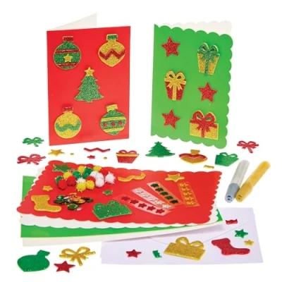 Afbeelding van Baker Ross FX892 Kerstkaarten maken 1 kit, en versieren voor kinderen