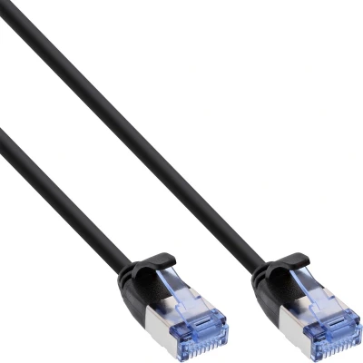 Afbeelding van U/FTP CAT6a 10 Gigabit slimline netwerkkabel / zwart PVC 2 meter
