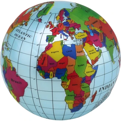 Afbeelding van Johntoy strandbal Globe 35 cm