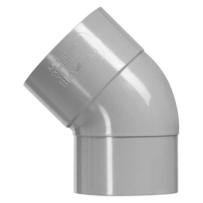 Afbeelding van Martens PVC bocht 40mm 1xlm 45 graden grijs