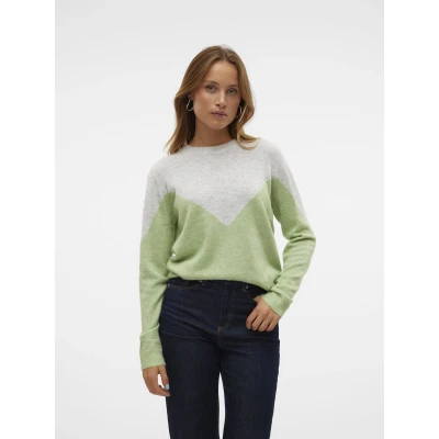 Afbeelding van Vero Moda Vmplaza Ls Block Pullover Light Grey GRAU M