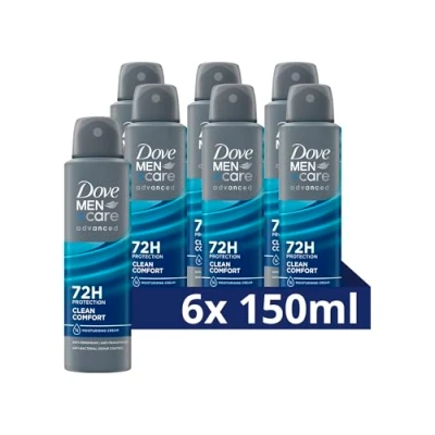 Afbeelding van 6x Dove Advanced Clean Comfort 72H Deospray 150ml