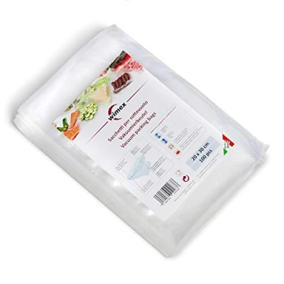 Afbeelding van Wimex Vacuümzakken in reliëf voor voedsel 20 x 30 cm 100 stuks (30 mt.). BPA gratis. Sous Vide koken. Superresistent: universeel en geschikt alle vacuümmachines