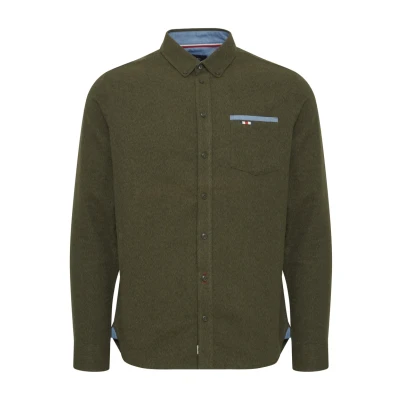 Afbeelding van FQ1924 Steven LS Overhemd, Heren, Maat: 3XL, Forest night