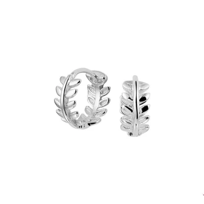 Afbeelding van Trendjuwelier huiscollectie Klapcreolen Zilver Gerhodineerd Glanzend