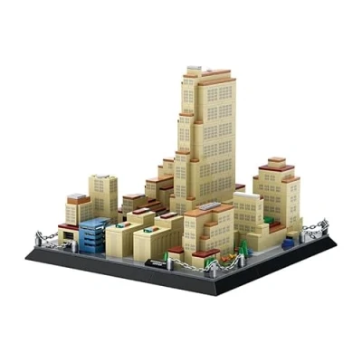 Afbeelding van Architectuurmodel om te bouwen met bouwstenen. Rockefeller Center, New York.