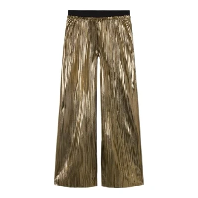 Afbeelding van NAME IT Meisjes Nkfritallica Wide Pb broek, Gouden kleur, 134