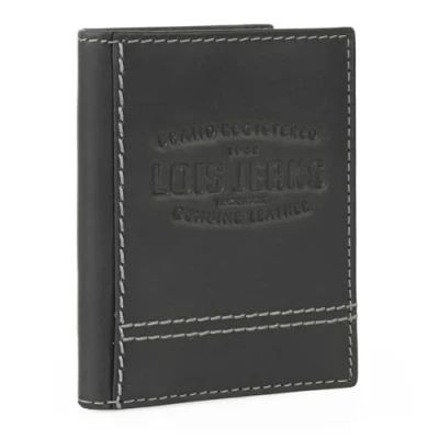 Afbeelding van Lois Portemonnee Heren Leer RFID Leren Met Stijlvol Design Duurzame Leather Wallet Voor Mannen Veiligheid En Klasse Elke Gelegenheid, Zwart