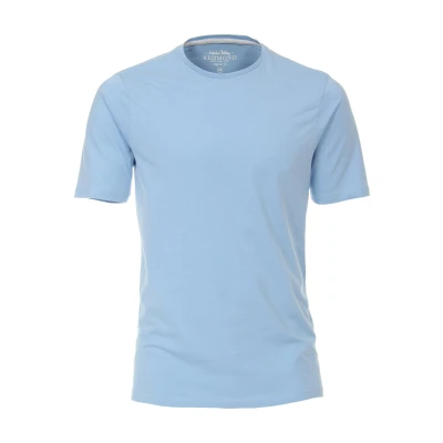 Afbeelding van Redmond Regular Fit T Shirt ronde hals lichtblauw, Effen