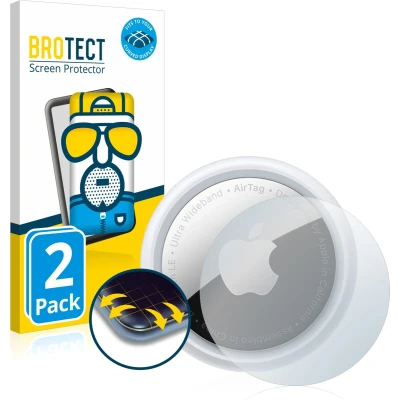 Afbeelding van BROTECT Screenprotector voor Apple AirTag Folie Beschermfolie matte volledig dekking (2 Stuks)