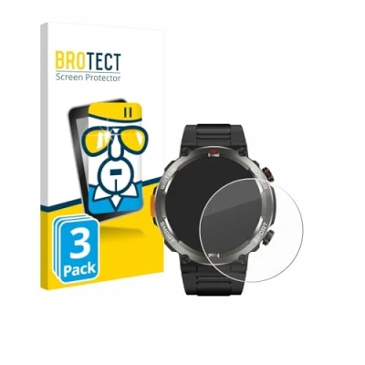 Afbeelding van BROTECT Panzerglas Displayschutz 9H Schutzglas Glas Klar Transparent, Smartwatch beschermfolie, Transparant