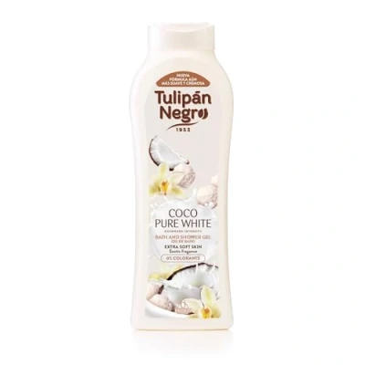 Afbeelding van Tulipan Black, bath gel Coco Pure White, Skin Extra Smooth, 720 ml