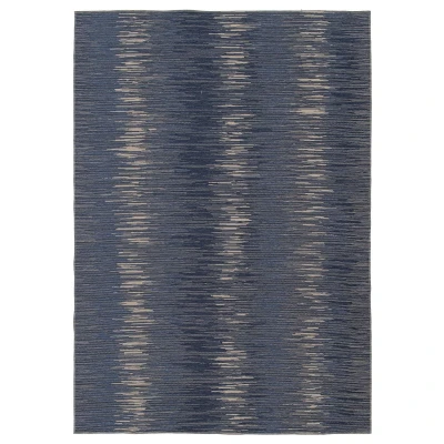 Afbeelding van Abstract Vloerkleed Sapphire Ripple Jeansblauw 160x230 Cm