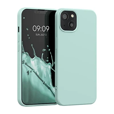 Afbeelding van kwmobile telefoonhoesje compatibel met Apple iPhone 13 hoesje Zachte case voor smartphone Back cover in cool mint