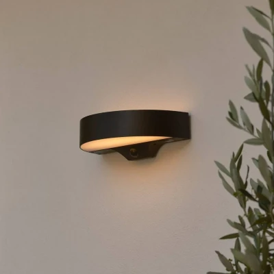 Afbeelding van Nordlux Solar wandlamp Monay zwart rond 2518351003