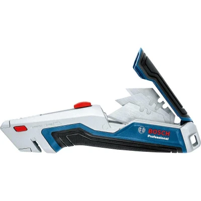 Afbeelding van Bosch Professional universeel mes met uitschuifbaar mesje en mesjesvak in de handgreep (incl. 3 trapeziummesjes)
