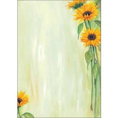 Afbeelding van Designpapier Sigel A4 90grs Sunflower pak 25 vel