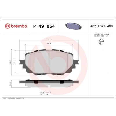 Afbeelding van Brembo Remblokset P 49 054