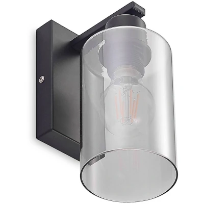 Afbeelding van Lindby Emavi wandlamp met rookglas