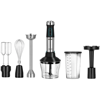 Afbeelding van MPM Multifunctionele Staafmixer Set Inclusief Blender, Mixer &amp; Accessoires RVS XL Mengopzetstuk Hoog vermogen 1500W