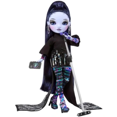 Afbeelding van Rainbow High Shadow REINA &quot;GLITCH&quot; CROWNE Paarse modepop met modieuze outfit en 10+ kleurrijke speelaccessoires geweldig voor kinderen verzamelaars vanaf 12