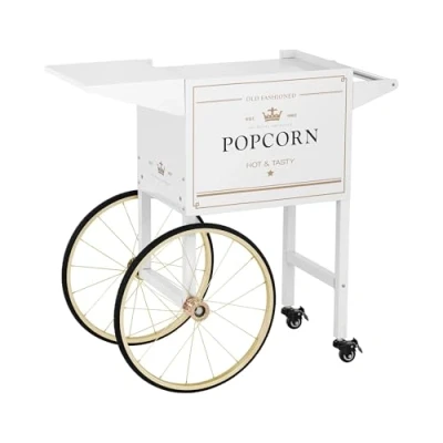 Afbeelding van Royal Catering Popcornkar wit en goud