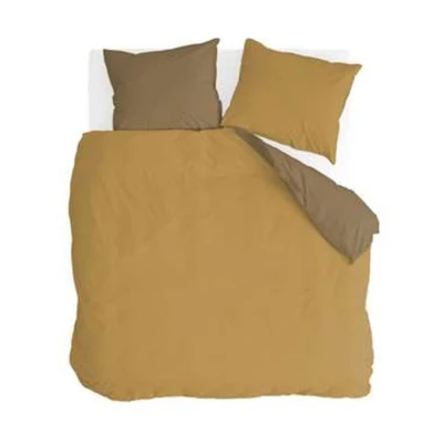 Afbeelding van Dekbedovertrek Byrklund Side Way Geel Mosterd Katoen 200 x / 220 cm 2 Persoons
