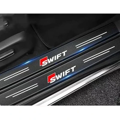 Afbeelding van 4 Stuks auto welkom pedaal autodeur decoratie accessoires instaplijsten beschermstrip, voor Suzuki Swift