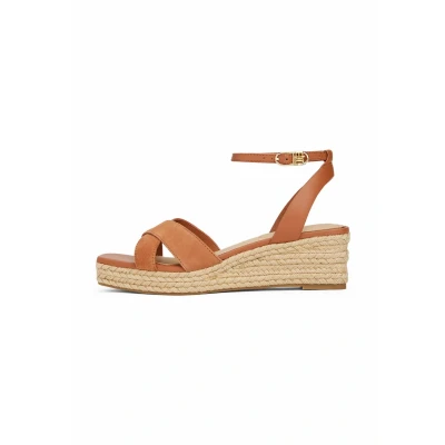 Afbeelding van Tommy Hilfiger dames Wedge espadrille met suède in de kleur Bruin, maat: 38